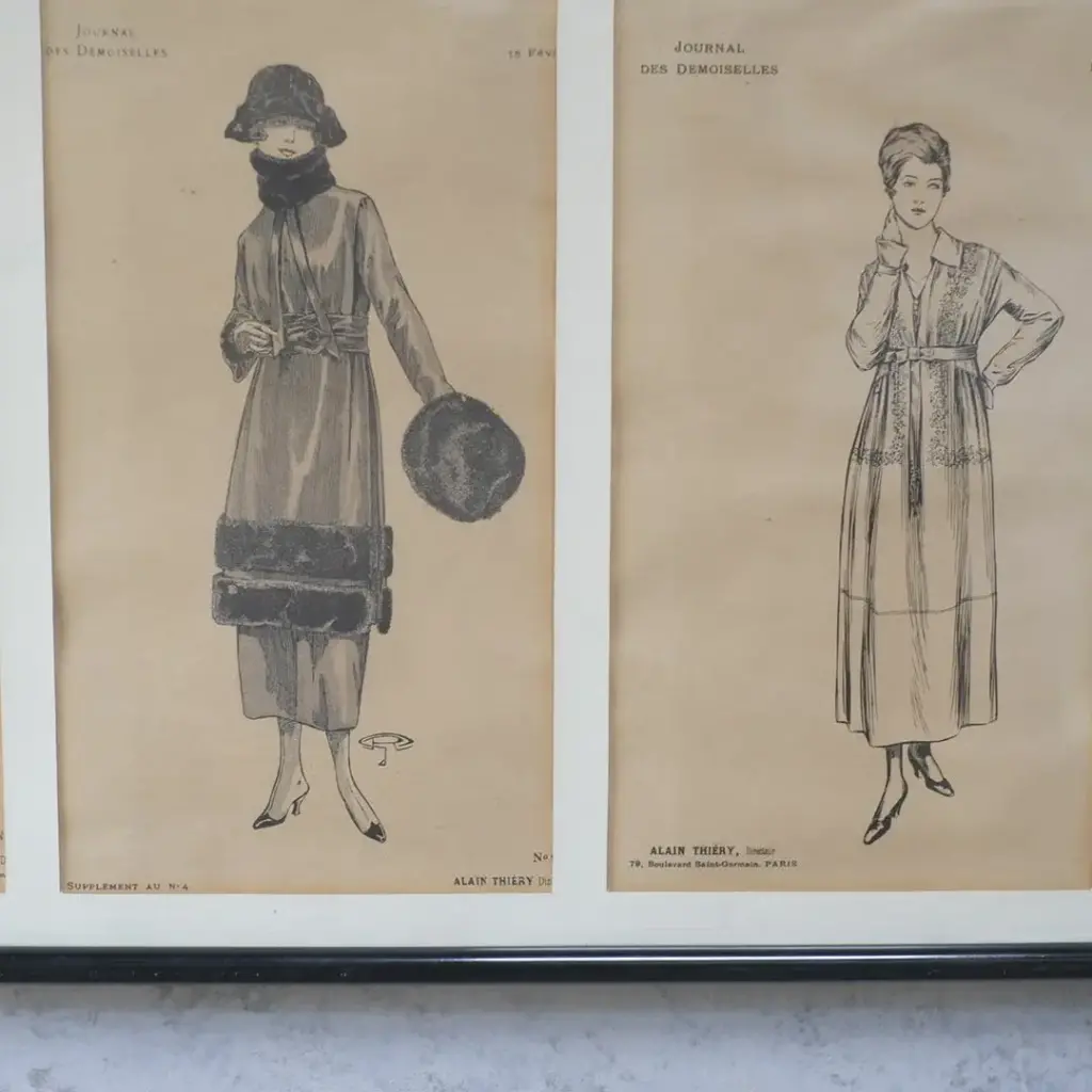 アンティーク リトグラフピクチャー ファッション フランス Journal des Demoiselles （ジョルナル・デ・デモワゼル) B アンティーク雑貨8