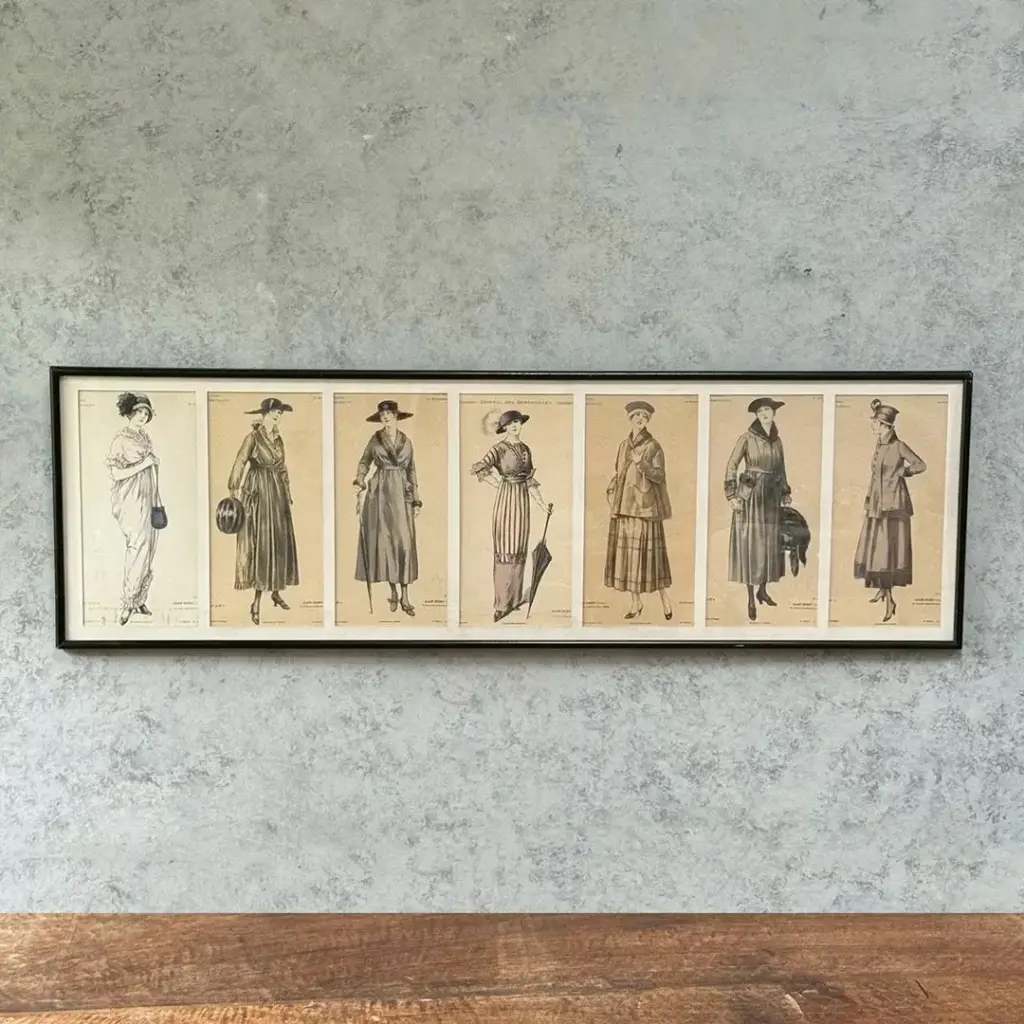 アンティーク リトグラフピクチャー ファッション フランス Journal des Demoiselles （ジョルナル・デ・デモワゼル) B アンティーク雑貨