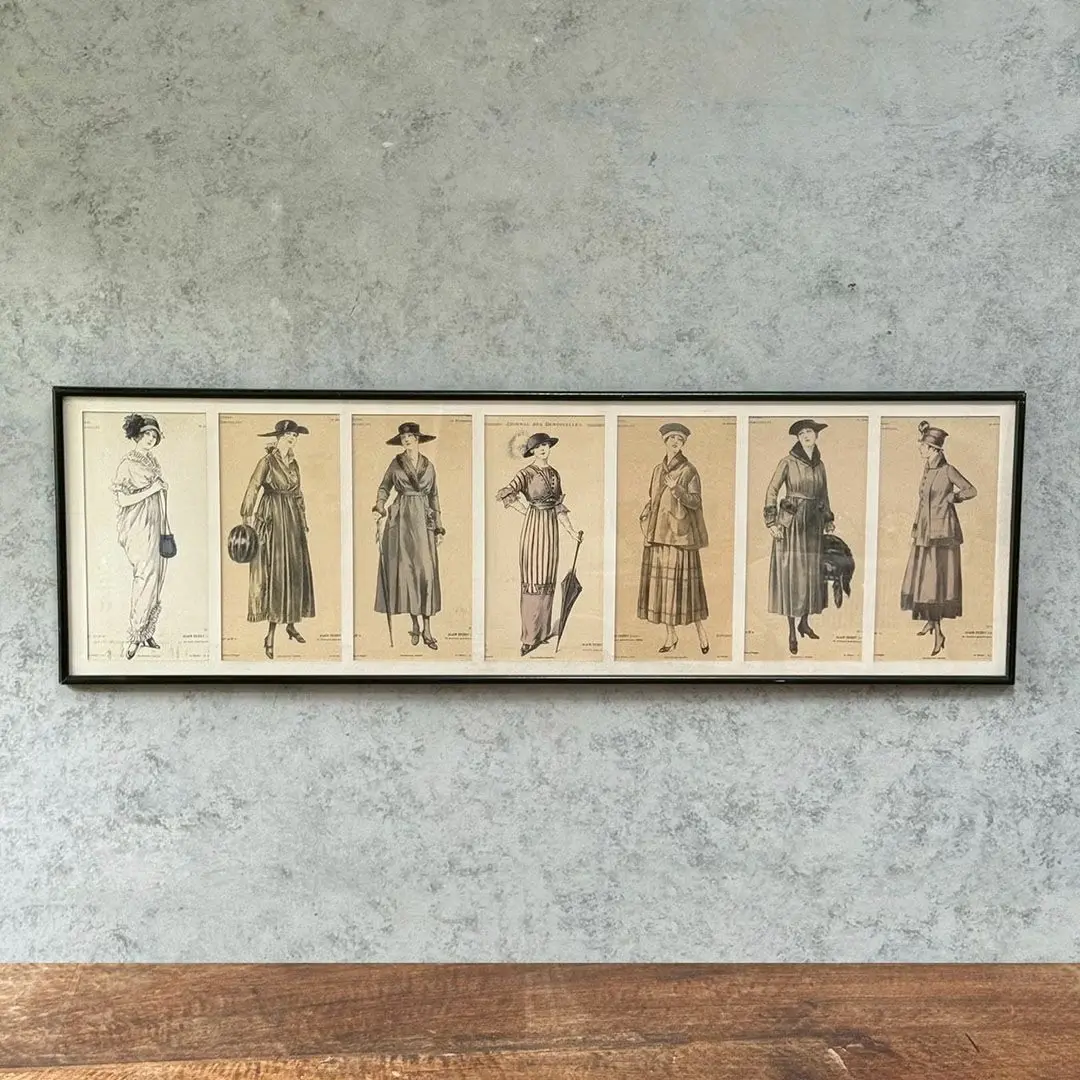 アンティーク リトグラフピクチャー ファッション フランス Journal des Demoiselles （ジョルナル・デ・デモワゼル) B アンティーク雑貨
