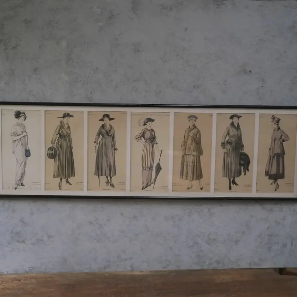 アンティーク リトグラフピクチャー ファッション フランス Journal des Demoiselles （ジョルナル・デ・デモワゼル) B アンティーク雑貨5