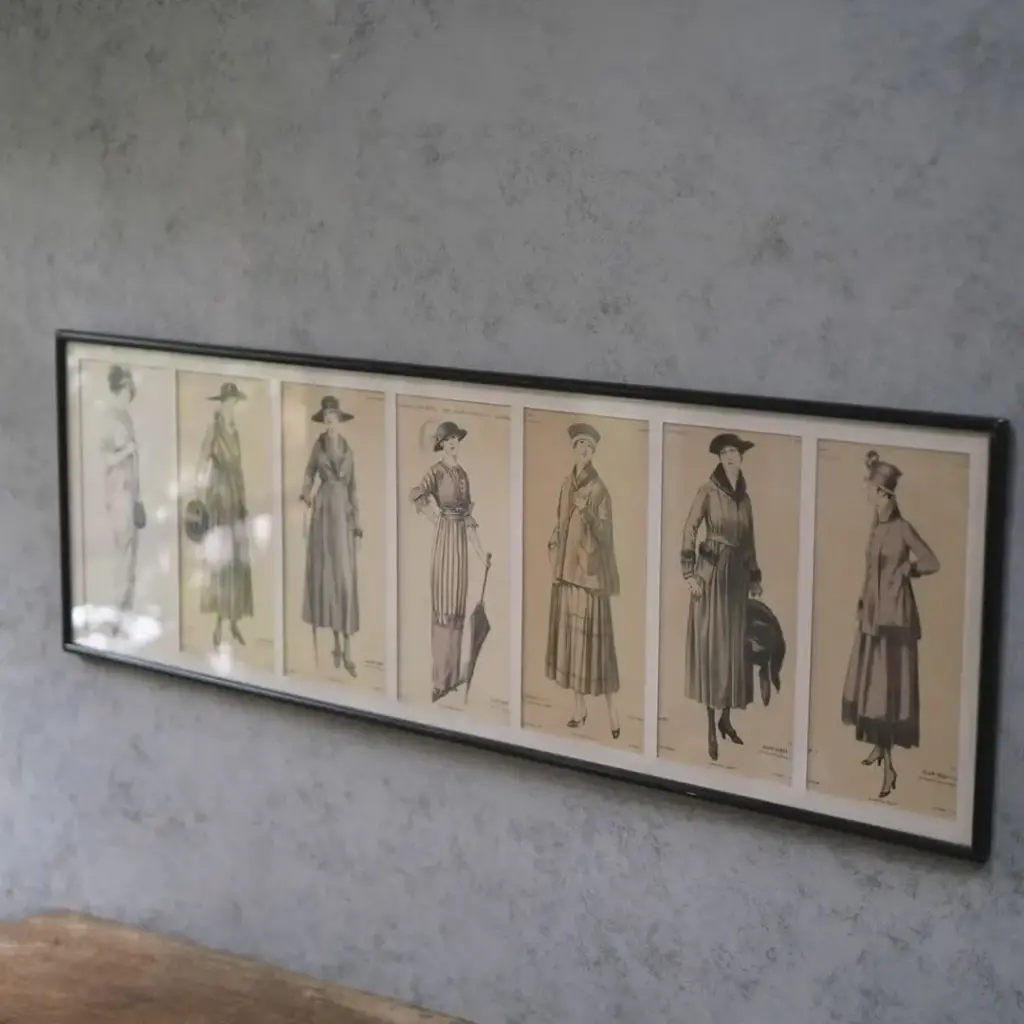 アンティーク リトグラフピクチャー ファッション フランス Journal des Demoiselles （ジョルナル・デ・デモワゼル) B アンティーク雑貨