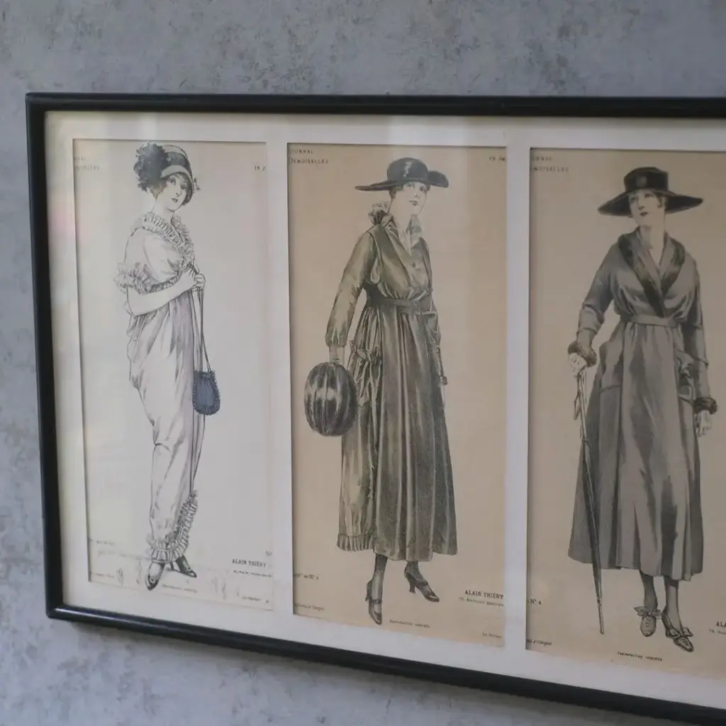 アンティーク リトグラフピクチャー ファッション フランス Journal des Demoiselles （ジョルナル・デ・デモワゼル) B アンティーク雑貨2