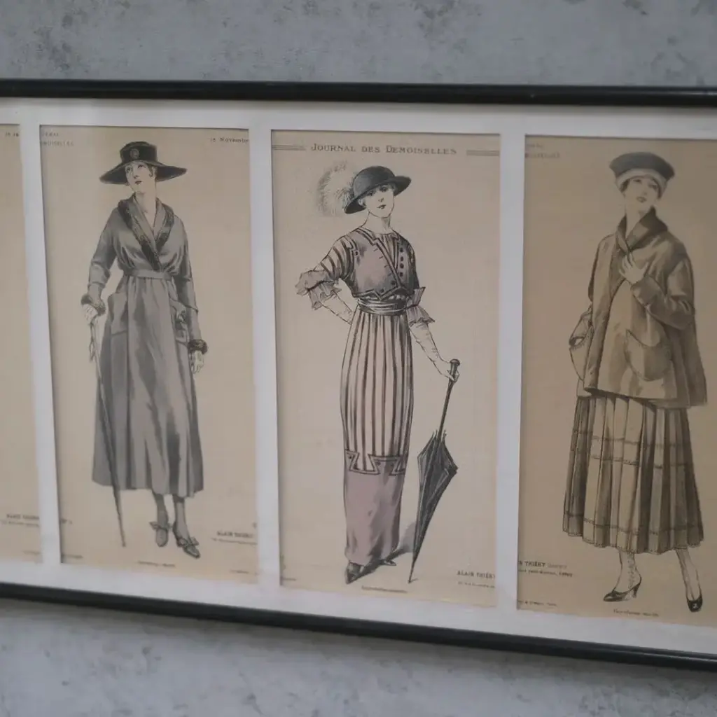 アンティーク リトグラフピクチャー ファッション フランス Journal des Demoiselles （ジョルナル・デ・デモワゼル) B アンティーク雑貨3