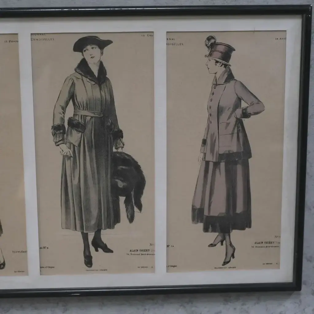 アンティーク リトグラフピクチャー ファッション フランス Journal des Demoiselles （ジョルナル・デ・デモワゼル) B アンティーク雑貨4