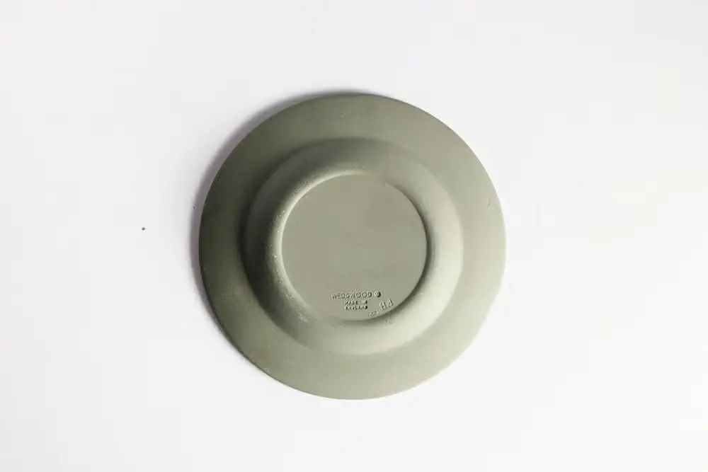 ヴィンテージ WEDGWOODジャスパーアシュトレイ イギリス 珍しい緑の灰皿2