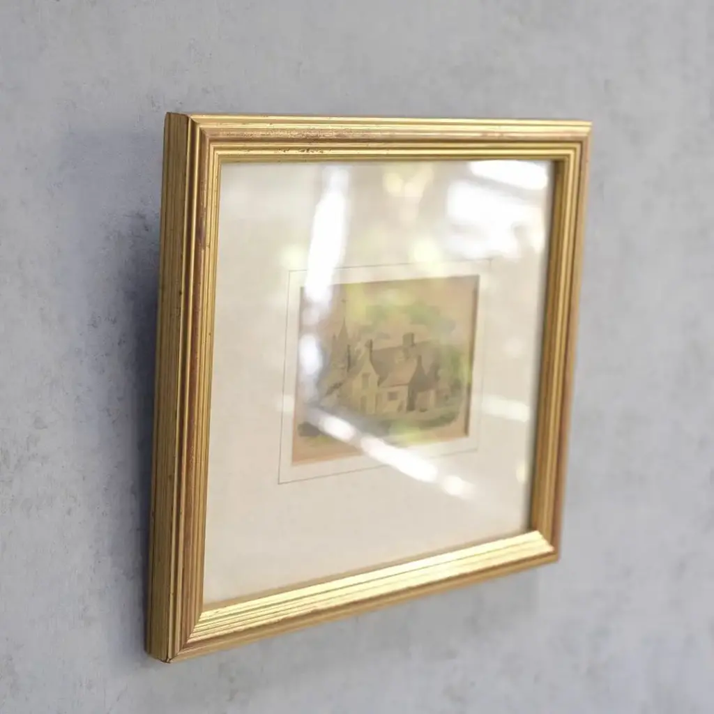 アンティークリトグラフピクチャー 版画 Vicarage House イギリス6
