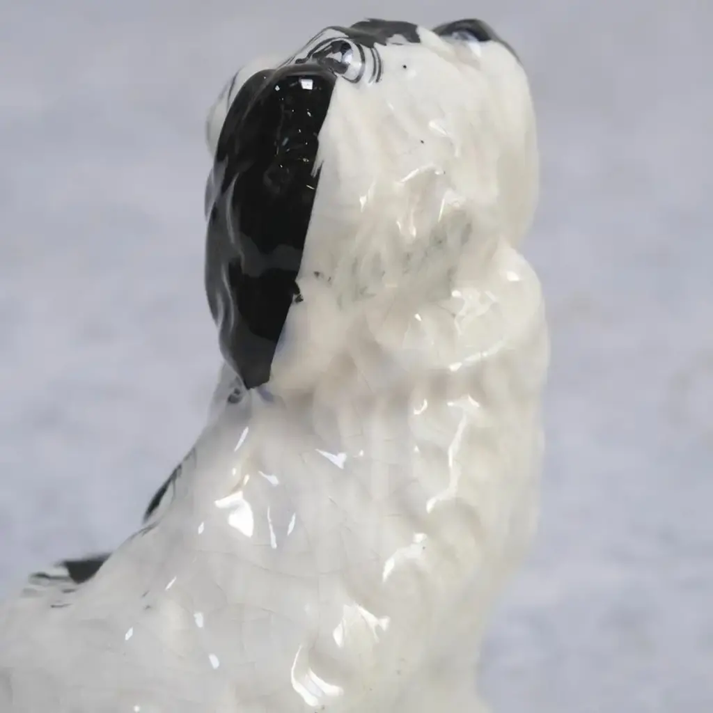 アンティークスタッフォードシャードッグ イギリス 陶器の犬の置物7