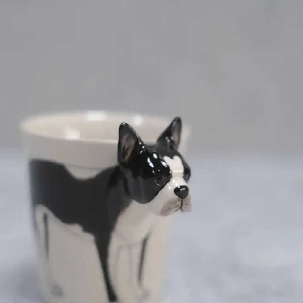 動物マグカップ 犬(ボストンテリア) おしゃれな食器2