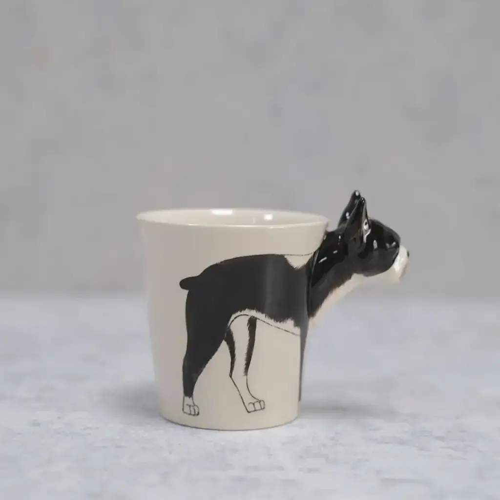 動物マグカップ 犬(ボストンテリア) おしゃれな食器3
