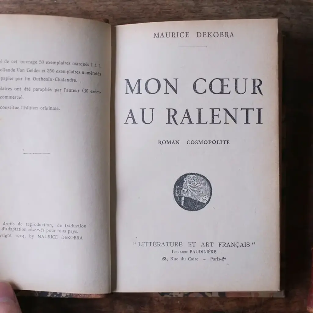 アンティークブック 革張りの古書 Paris フランス アンティーク雑貨5