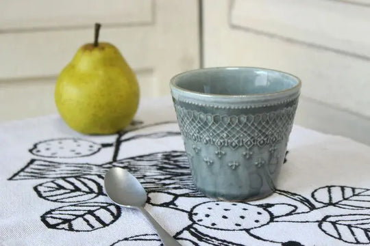 益子焼・レースストレートカップ/陶器のコップ そばちょこ 湯のみ わかさま陶芸 若林健吾 おしゃれな食器