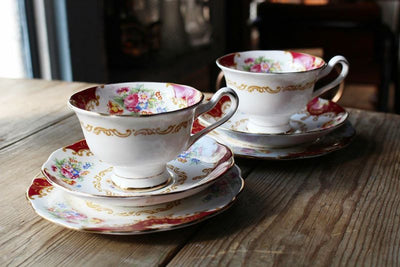 アンティークRoyal AlbertティーカップトリオCanterbury アンティーク食器