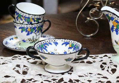 アンティークシュガーボウルROYAL DOULTON(ロイヤルドルトン)　アンティーク食器