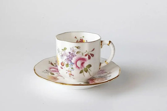 アンティーク食器　アンティークデミタスカップ&ソーサー Royal Crown Derby Posie 陶器 ボーンチャイナ