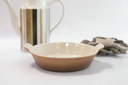 ヴィンテージ Le Creuset ベイキングディッシュ ブラウン グラタン皿/アンティーク食器
