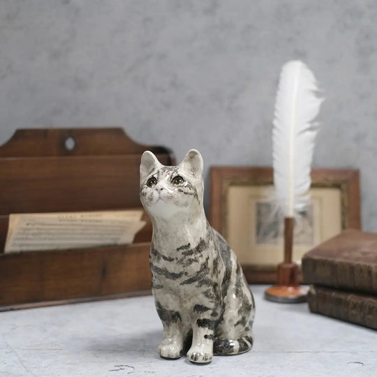 ヴィンテージ WINSTANLEY CAT/ケンジントンキャット サバトラ イギリス 陶芸作家Jenny Winstanley ヴィンテージ雑貨