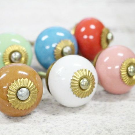 陶器のカラフルノブ9