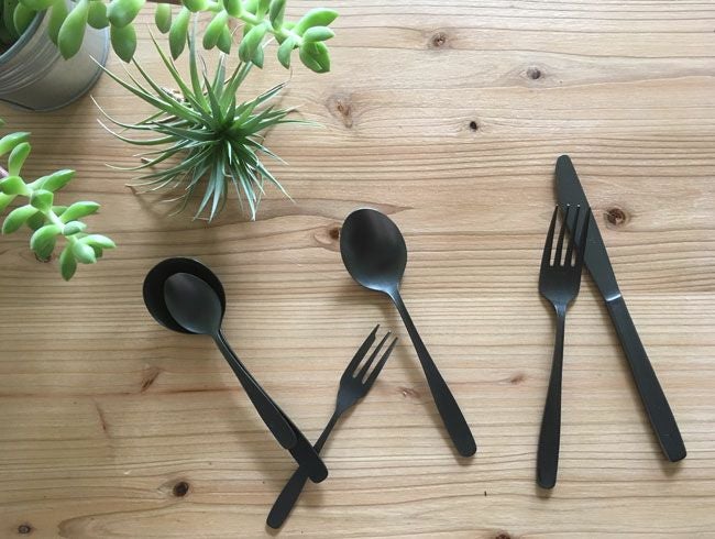 新潟燕三条 【KURO CUTLERY】フォーク L 19cm 黒酸化発色加工カトラリー