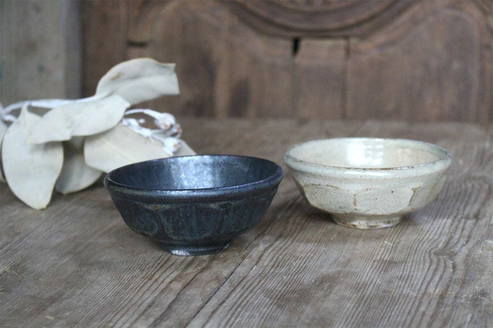 笠間焼【益子淳一】・面取小鉢/作家のうつわ 2色展開 小皿 和食器 の