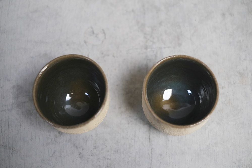 笠間焼・横田篤徳　くみだし/作家のうつわ 和食器 CRAFT BORO×BORO 湯呑み3