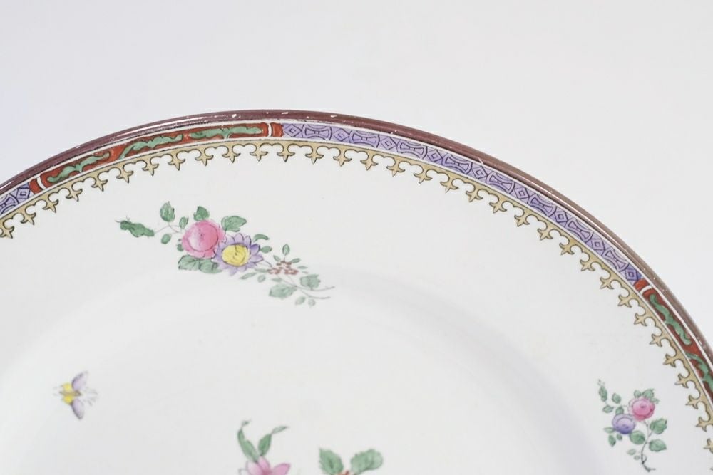 アンティークプレート SPODE COPELAND花と蝶25