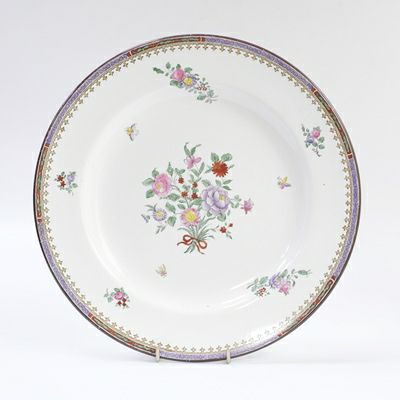 イギリス製アンティークプレート SPODE COPELAND花と蝶9