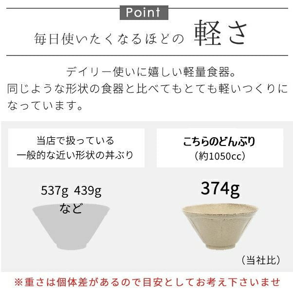 軽いどんぶり 美濃焼レリーフ8