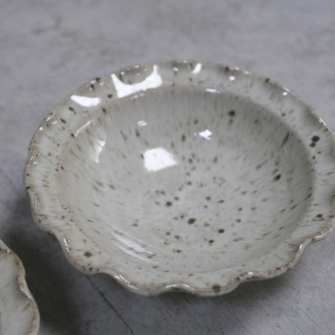 岡泰造 ワラ灰釉5寸輪花鉢 輪花皿 小鉢 作家の器 瀬戸焼 和食器4