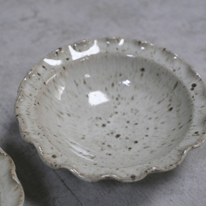 岡泰造 ワラ灰釉5寸輪花鉢 輪花皿 小鉢 作家の器 瀬戸焼 和食器4