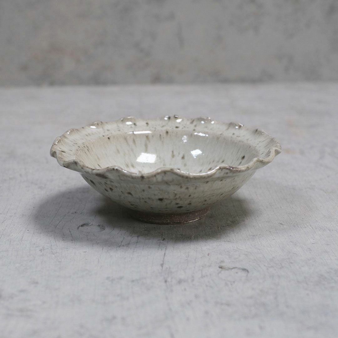 岡泰造 ワラ灰釉5寸輪花鉢 輪花皿 小鉢 作家の器 瀬戸焼 和食器6
