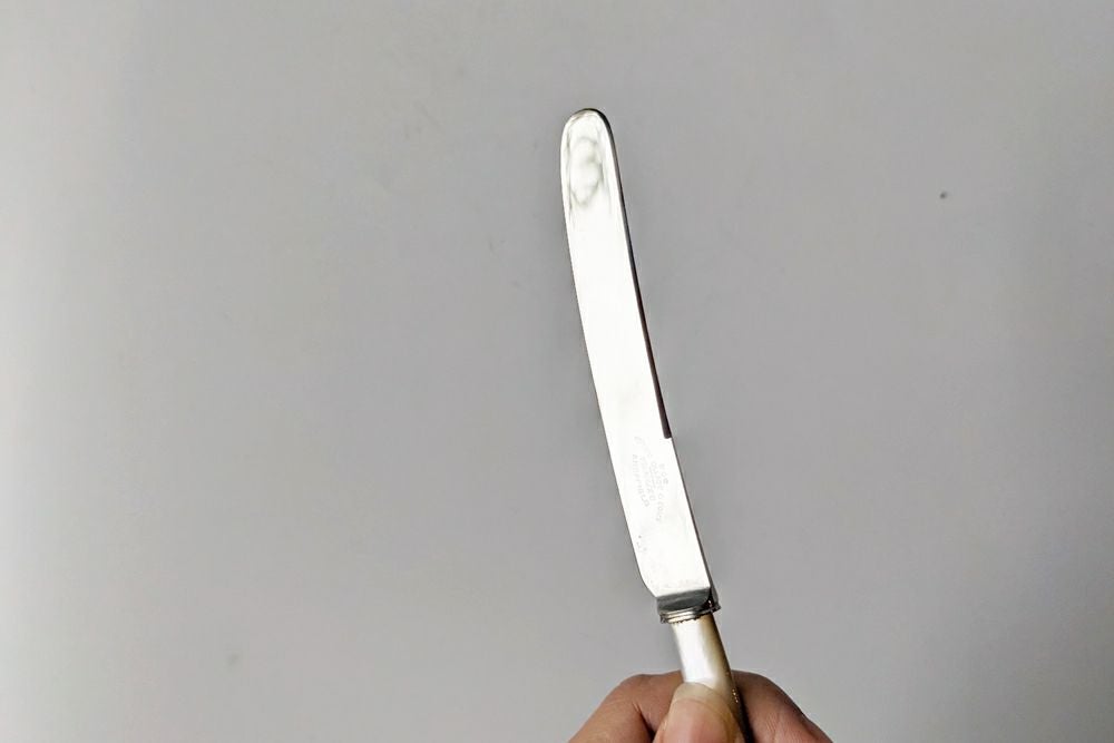 ヴィンテージバターナイフ マザーオブパールステンレス刃5