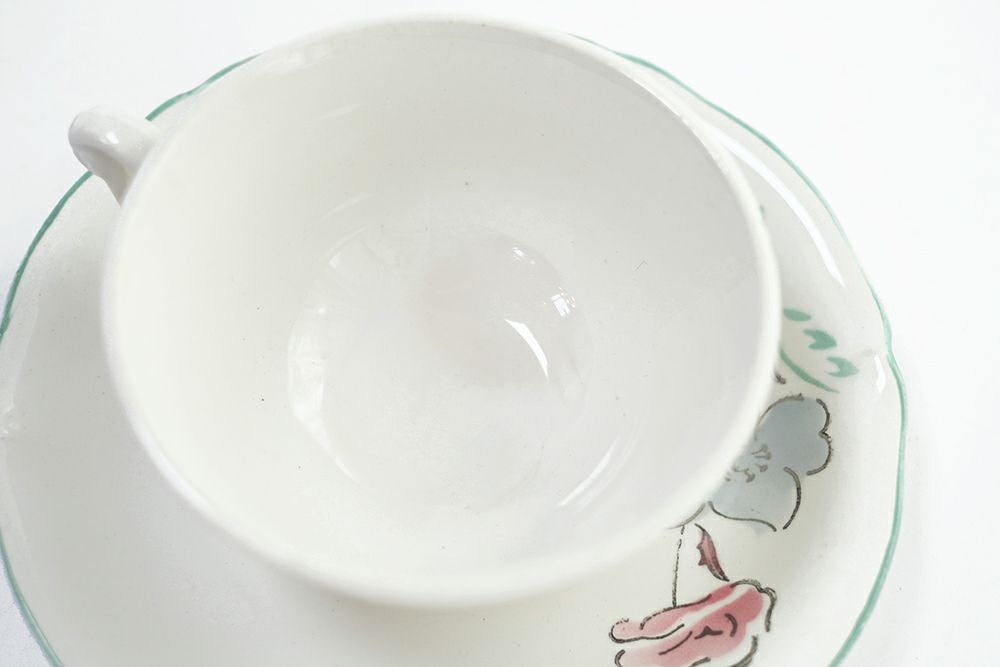 陶器のヴィンテージ ティーカップ St Amand semi-vitrifie4