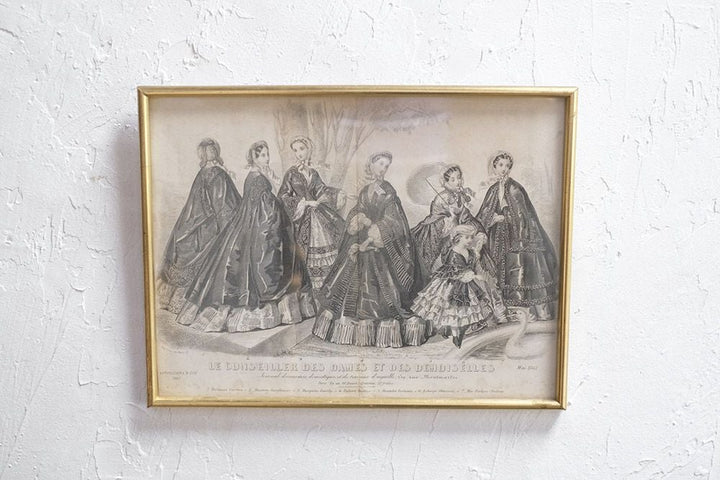アンティークリトグラフ  フランス絵