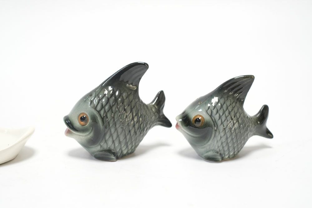 ヴィンテージ ソルト＆ペッパー スパイスシェイカーセット / 魚　イギリス製のユニークなスパイスポット43