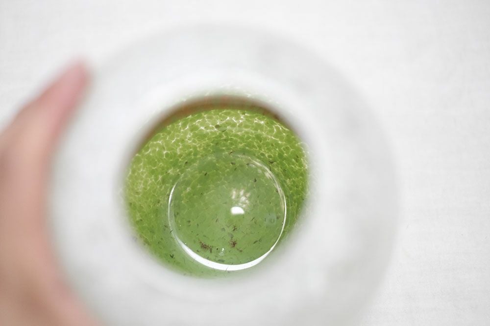 ヴィンテージ ガラスアートフラワーベース 花瓶76