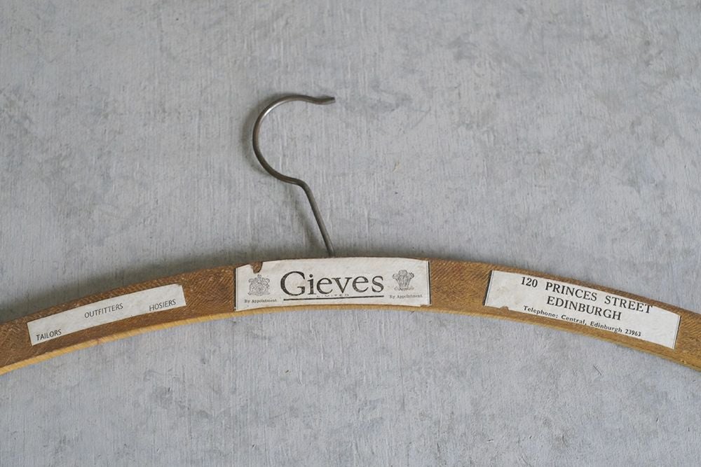 アンティークハンガー イギリス 木製 ラベル付き66