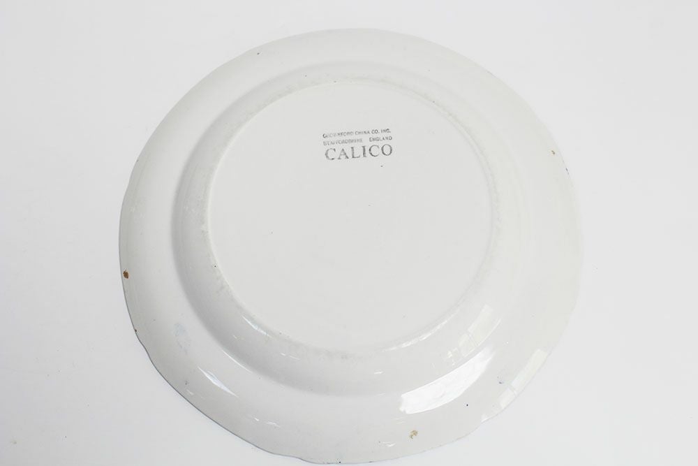 ヴィンテー皿イギリス青花柄CALICO55