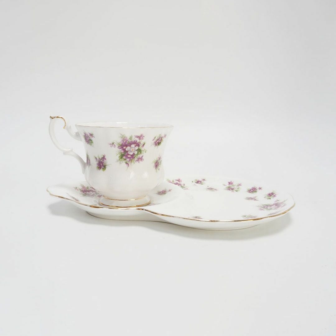 ヴィンテージROYAL ALBERT(ロイヤルアルバート)カップ＆ソーサ Sweet violet イギリス バイオレット6