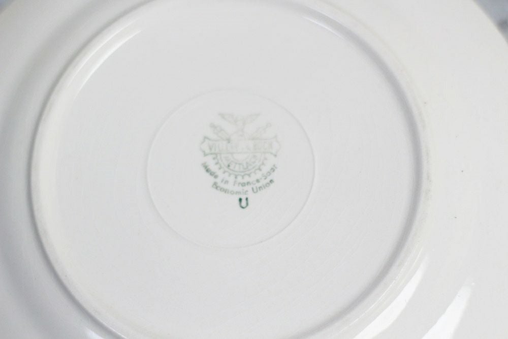 アンティーク皿 フラワーリムプレート 白 花リム皿 Villeroy & Boch5