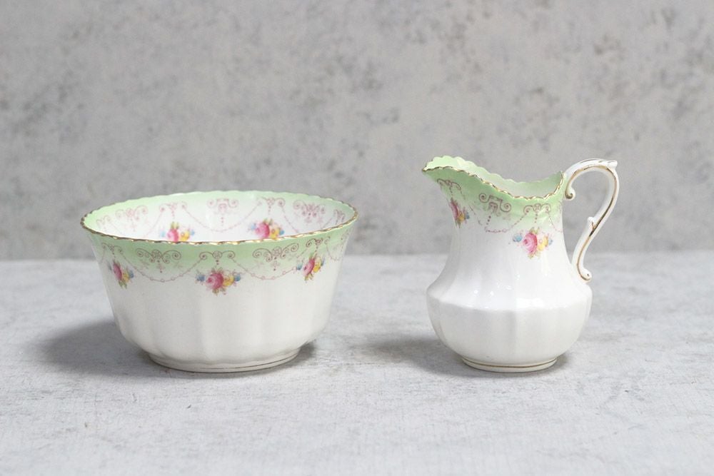アンティークミルクポット シュガーボウル イギリス ROYAL ALBERT CROWN CHINA11