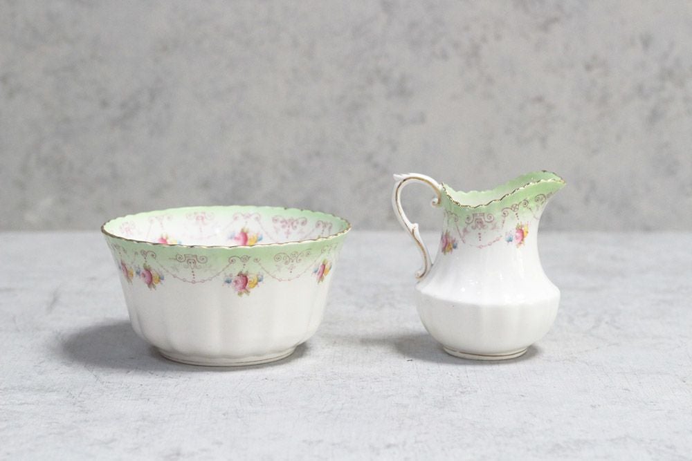 アンティークミルクポット シュガーボウル イギリス ROYAL ALBERT CROWN CHINA22