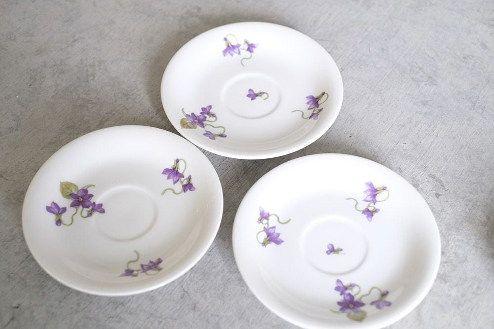 アンティークカップ&ソーサ 菫 フランス LIMOGES UNIQUE 88