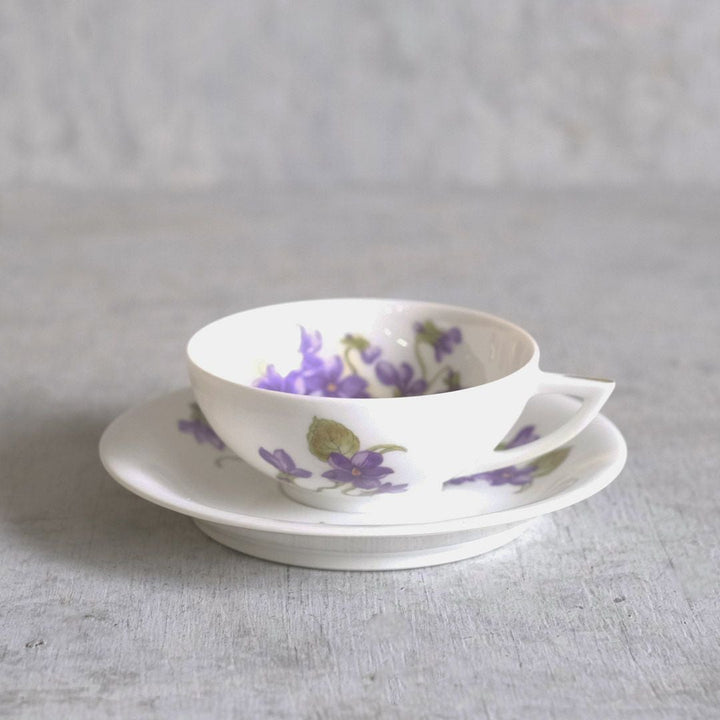 アンティークカップ&ソーサ 菫 フランス LIMOGES UNIQUE  バイオレット10