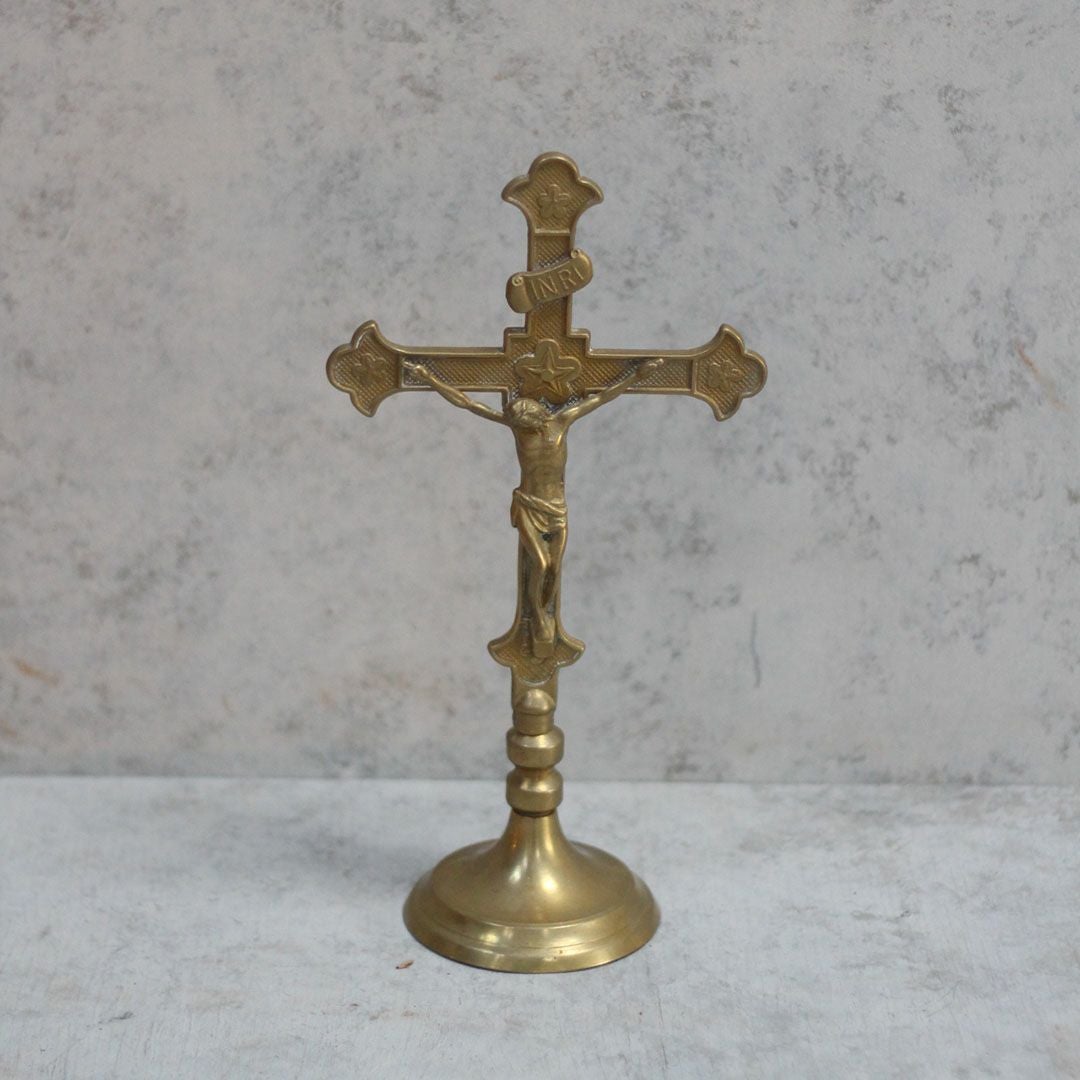 アンティーク 真鍮の十字架/フランス crucifix(クルーシフィクス) 宗教小物11