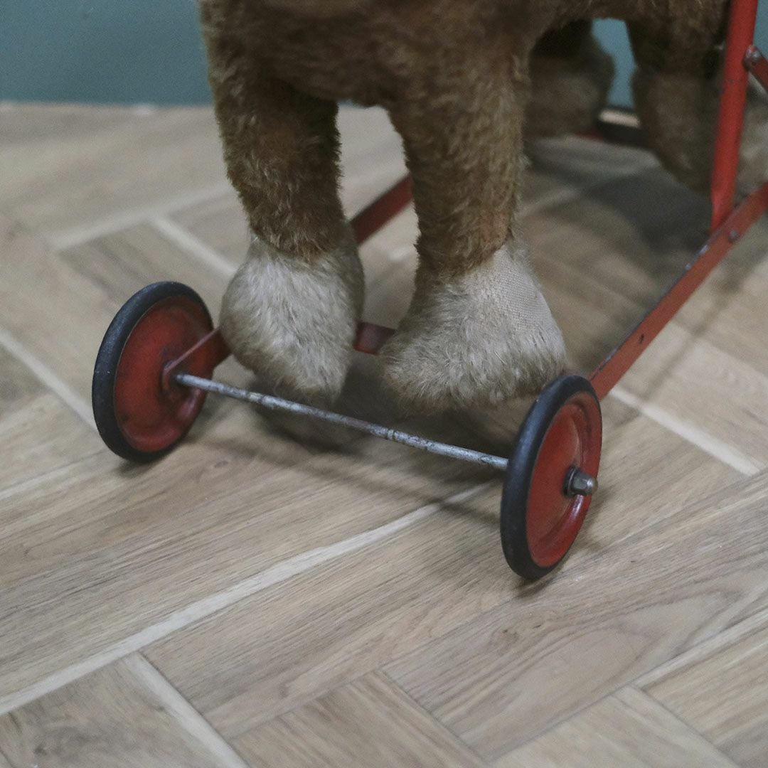 アンティーク チャイルドトイホースウォーカー イギリス 仔馬の幼児用手押し車 玩具7