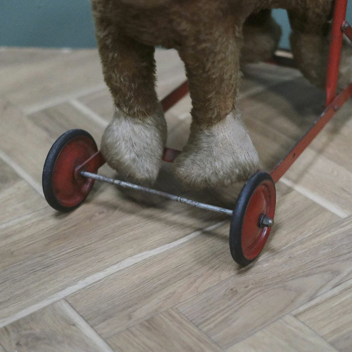 アンティーク チャイルドトイホースウォーカー イギリス 仔馬の幼児用手押し車 玩具7