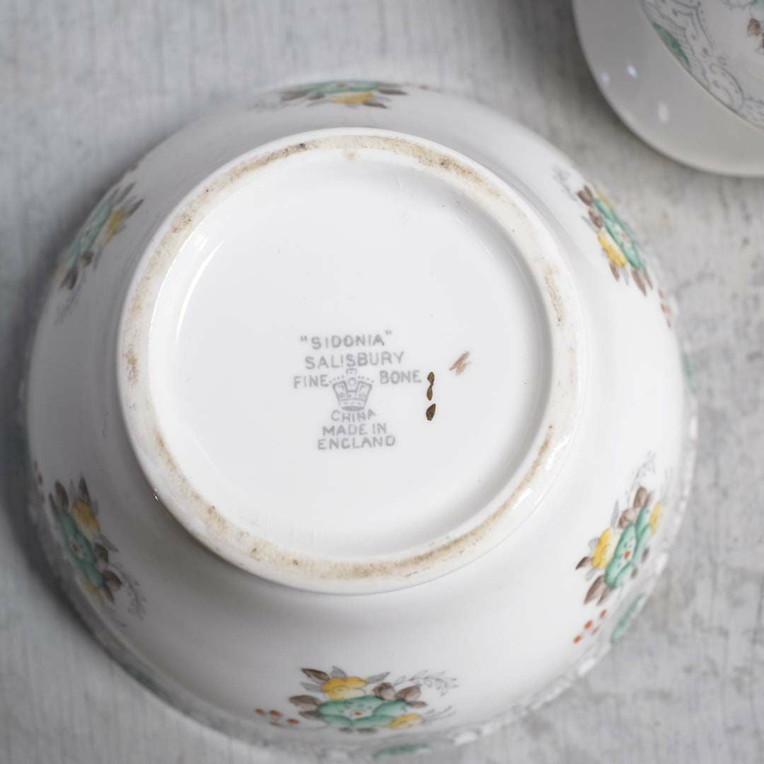 ヴィンテージミルクポット&シュガーボウルセット SIDONIA SALISBURY 「Salisbury Sidonia Bone China」99
