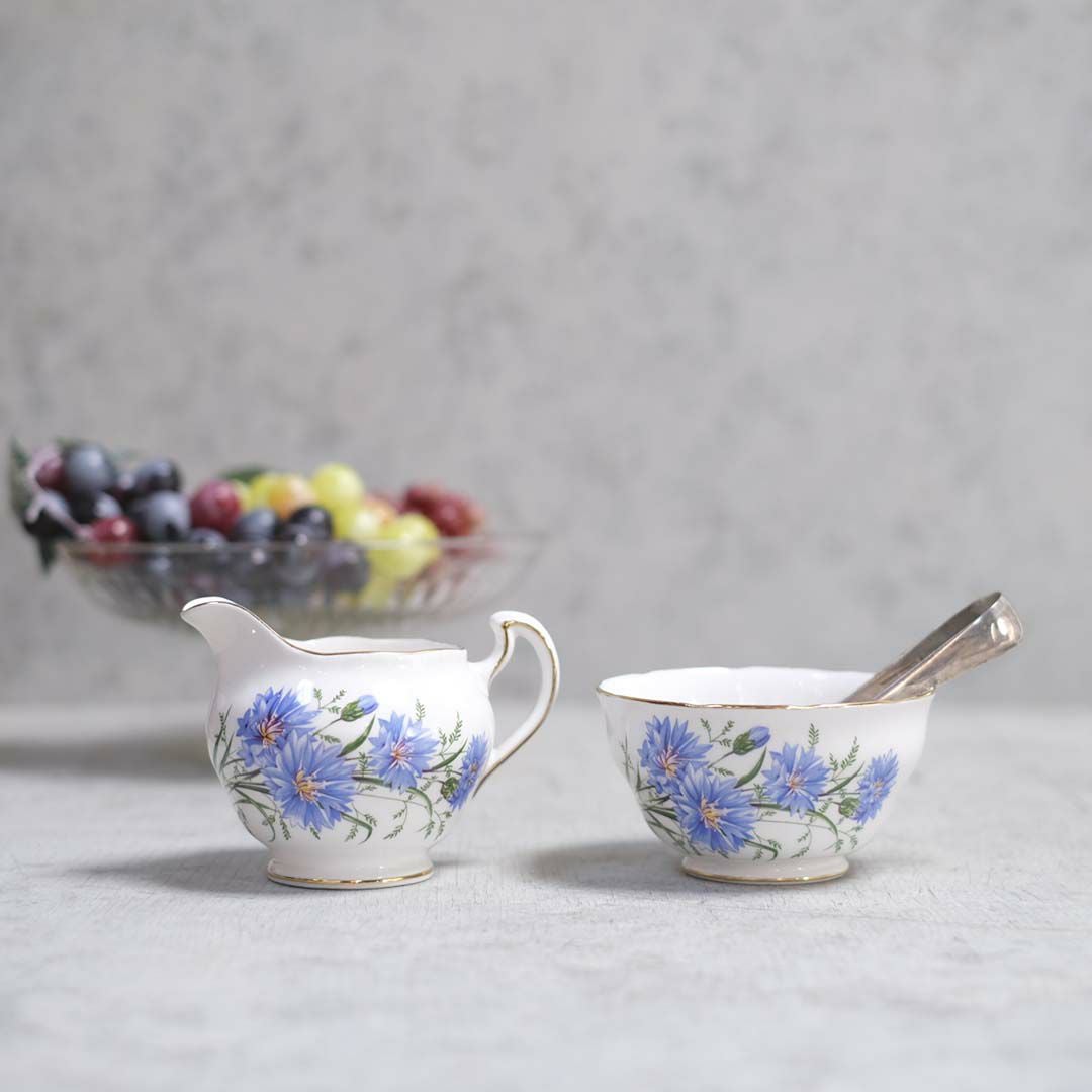 ヴィンテージ シュガーポット&ミルクピッチャーセット Royal Vale(ロイヤルベイル) イギリス陶器8