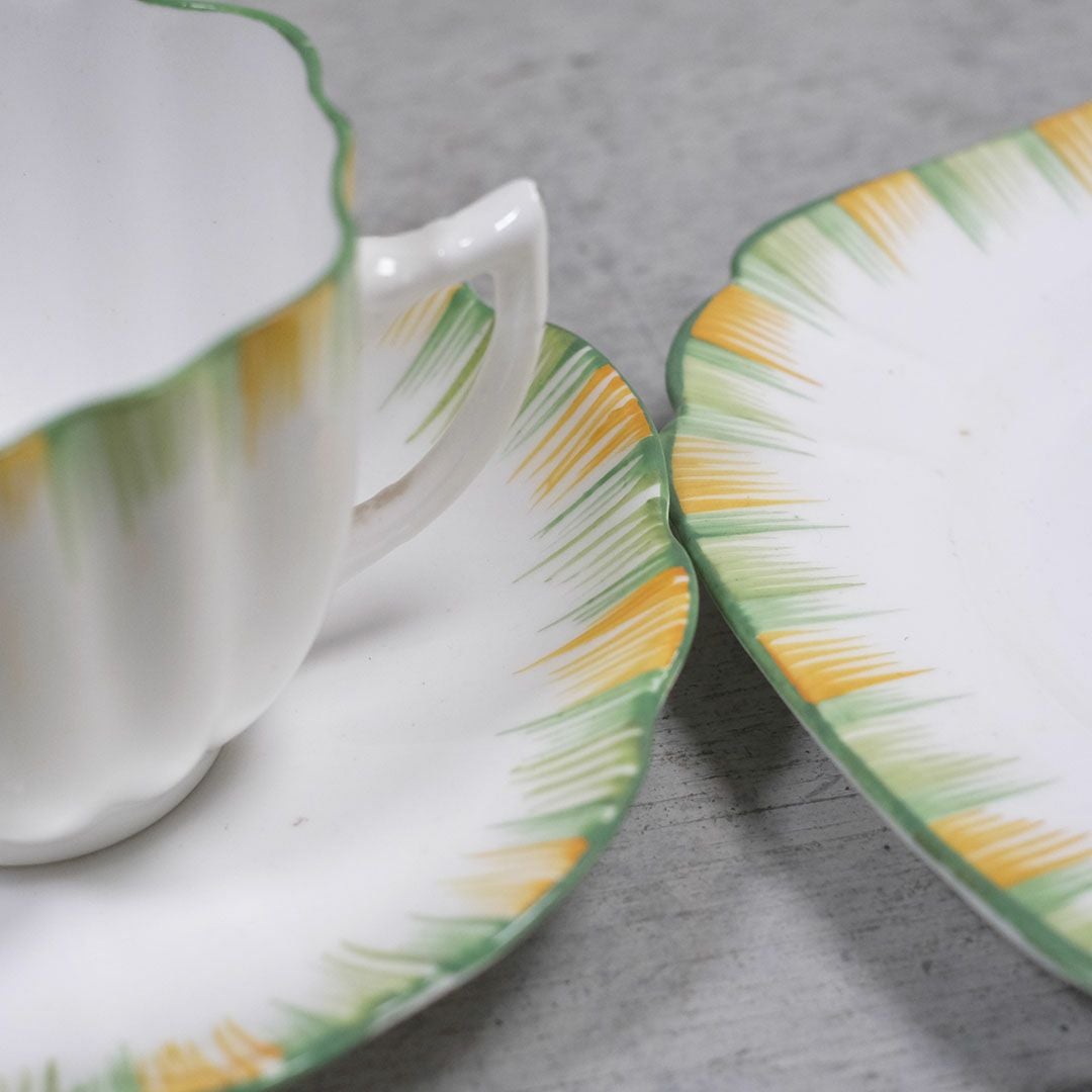 アンティーク ティーカップトリオ アールデコ イギリス MELBA BONE CHINA メルバ5