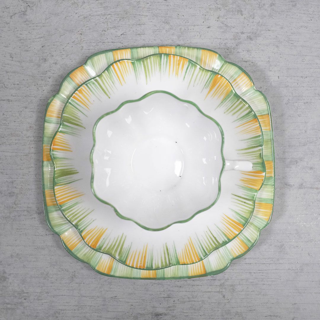 アンティーク ティーカップトリオ アールデコ イギリス MELBA BONE CHINA メルバ7